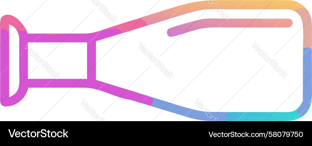 Abstract Flask Outline with Gradient Vector Image