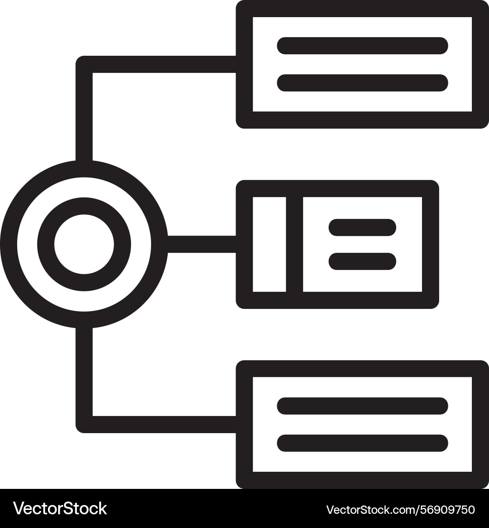 Algorithm lineare Stil Icon Design vektorbild