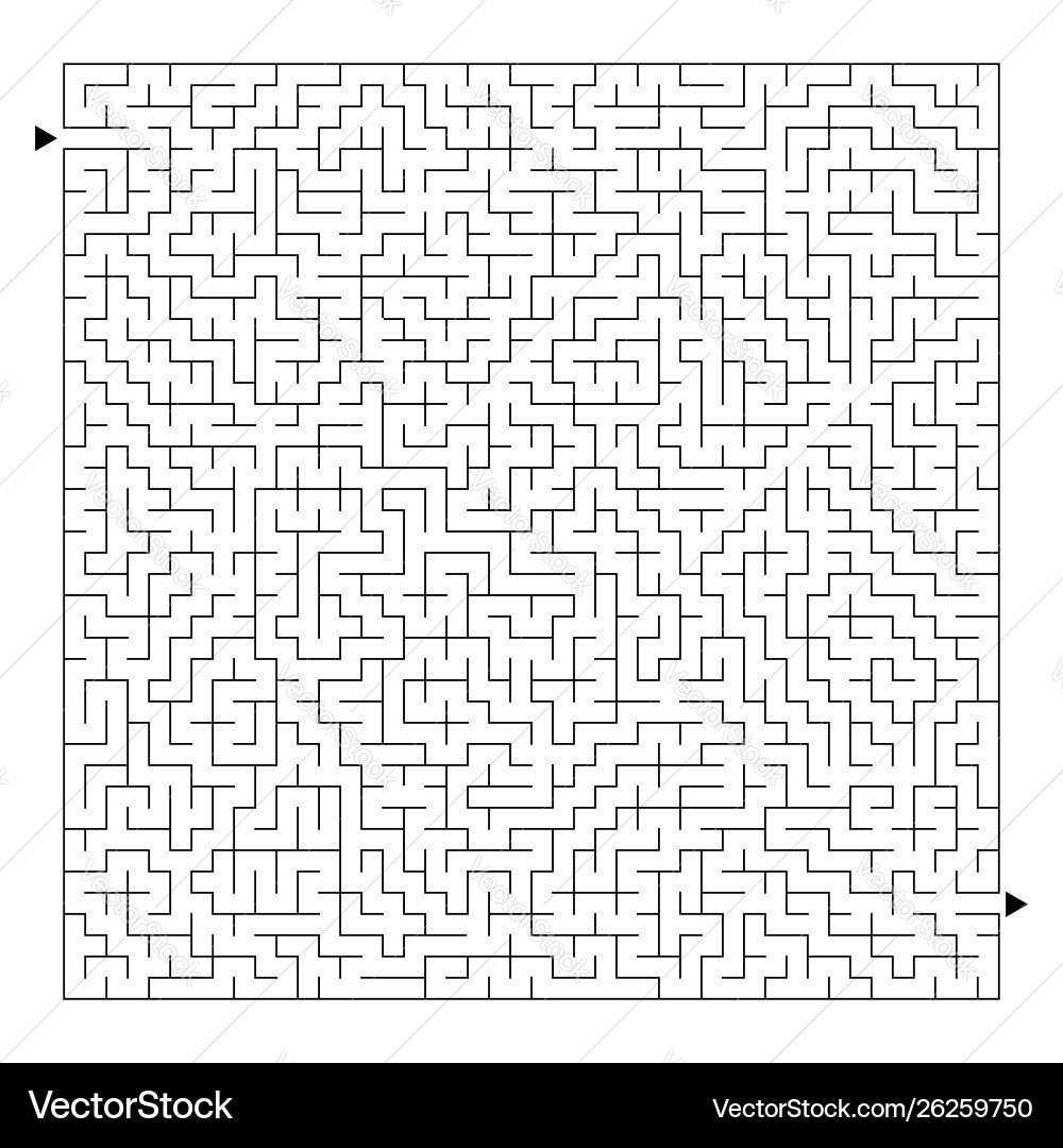 Difficult square maze game for kids puzzle Vector Image
