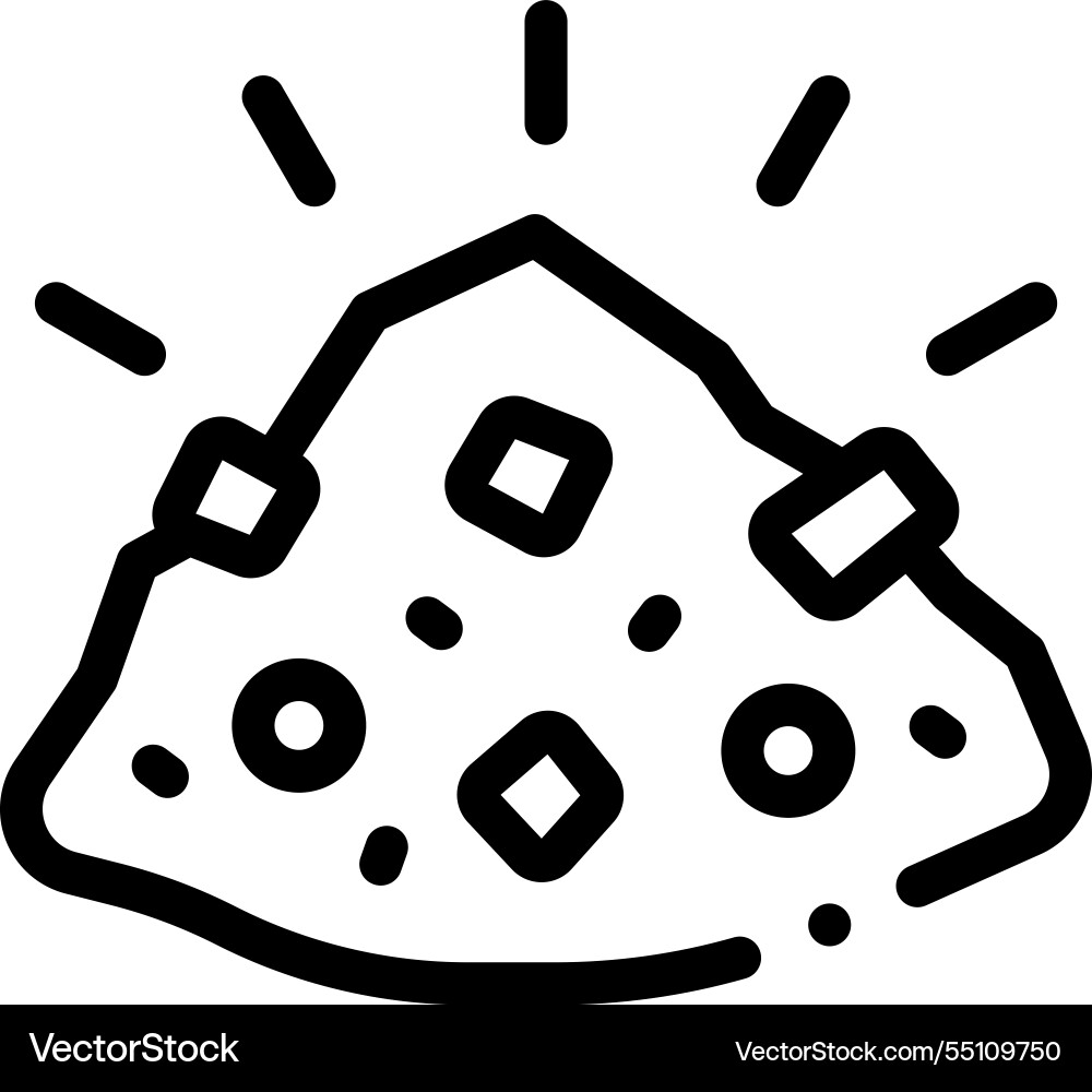 Mining icon thin linear style design isolated Mining icon thin linear style design isolated vector image