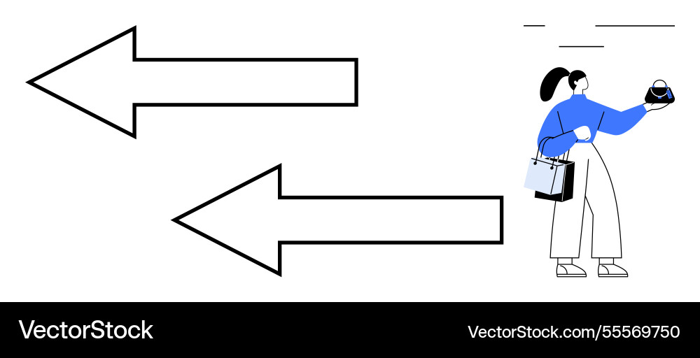 Multiple choices and decision making in shopping Vector Image