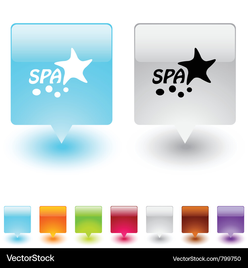 Spa square button Vector Image
