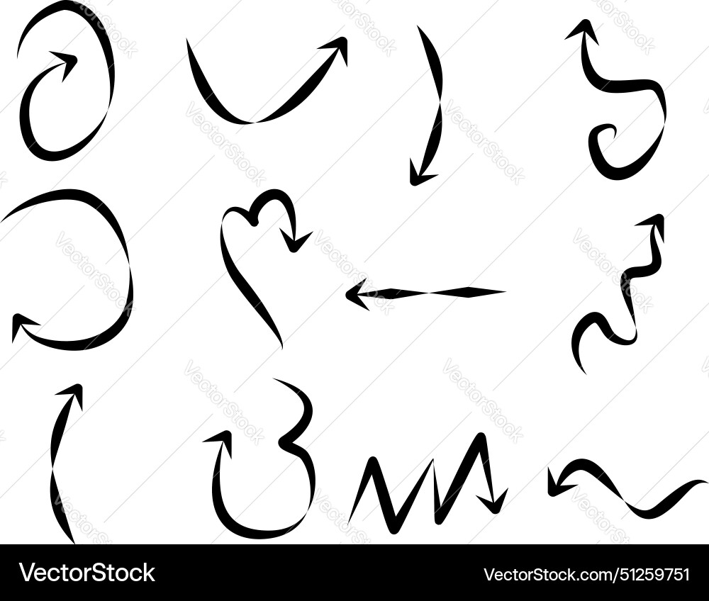 Abstract arrow direction shape curved line Vector Image