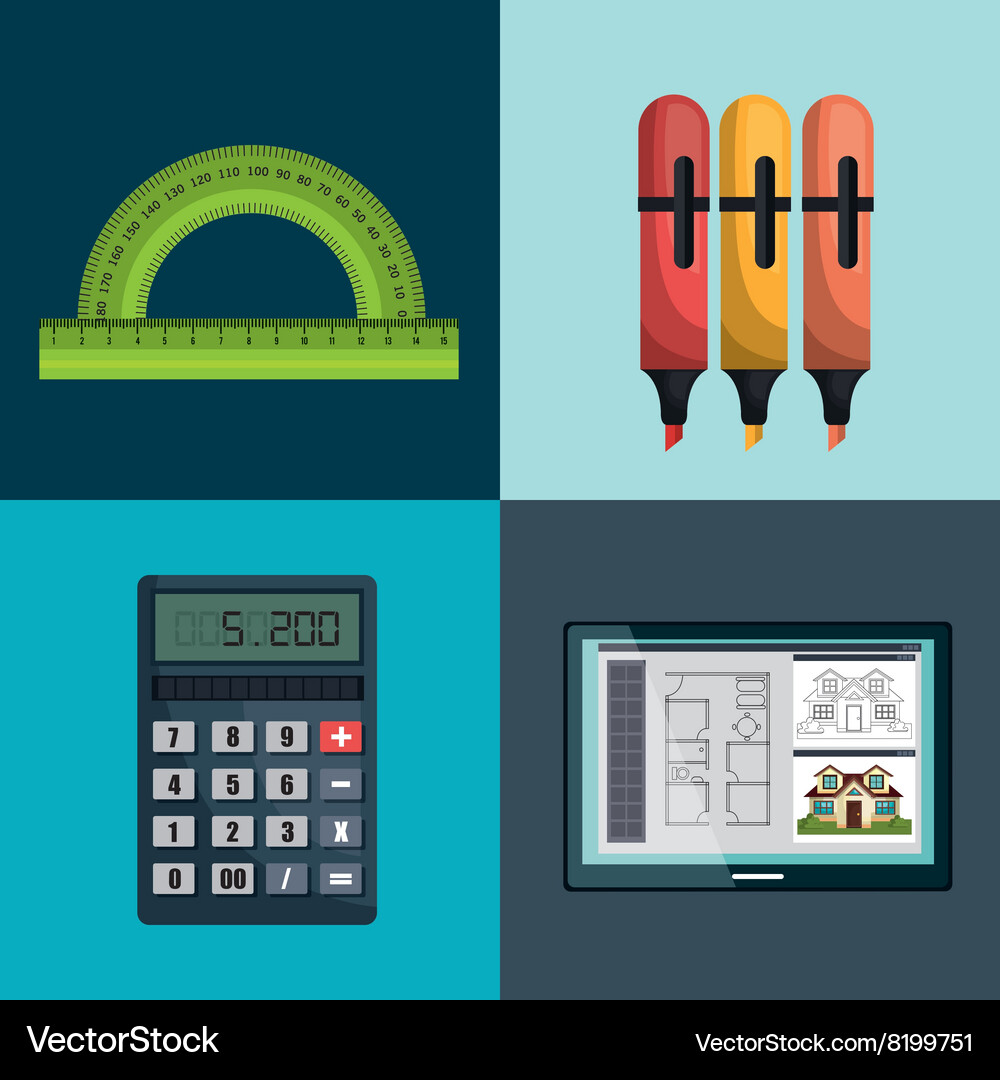Architecture project design Vector Image