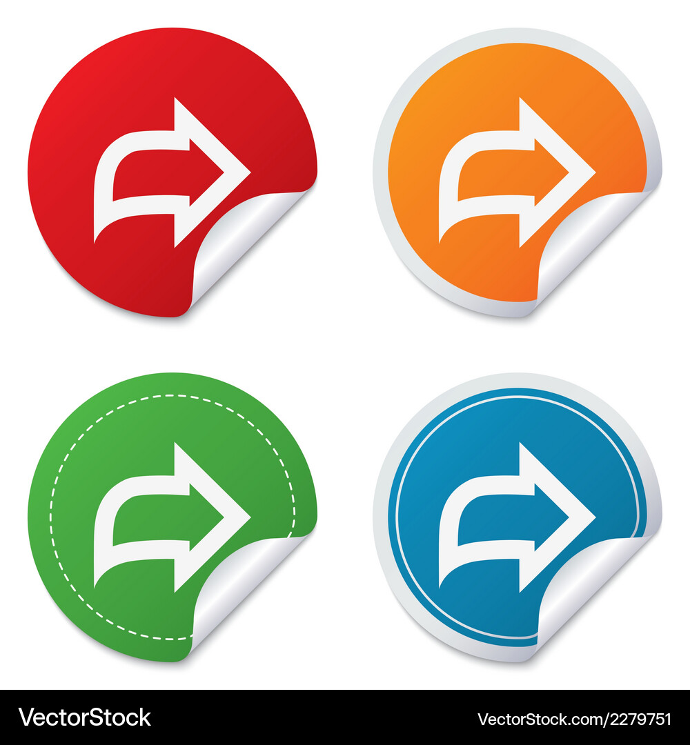 Arrow sign icon next button navigation symbol Vector Image
