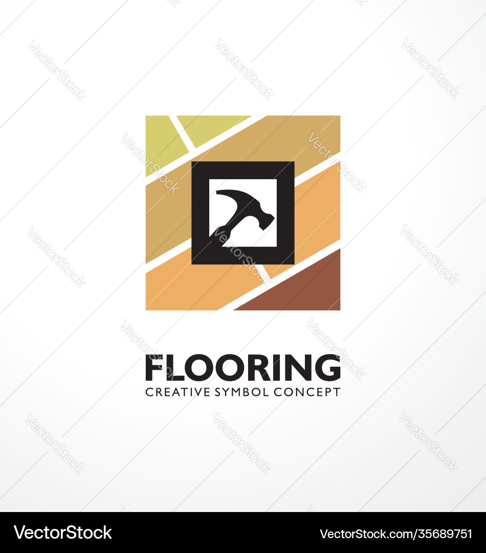 Flooring logo design concept vector image