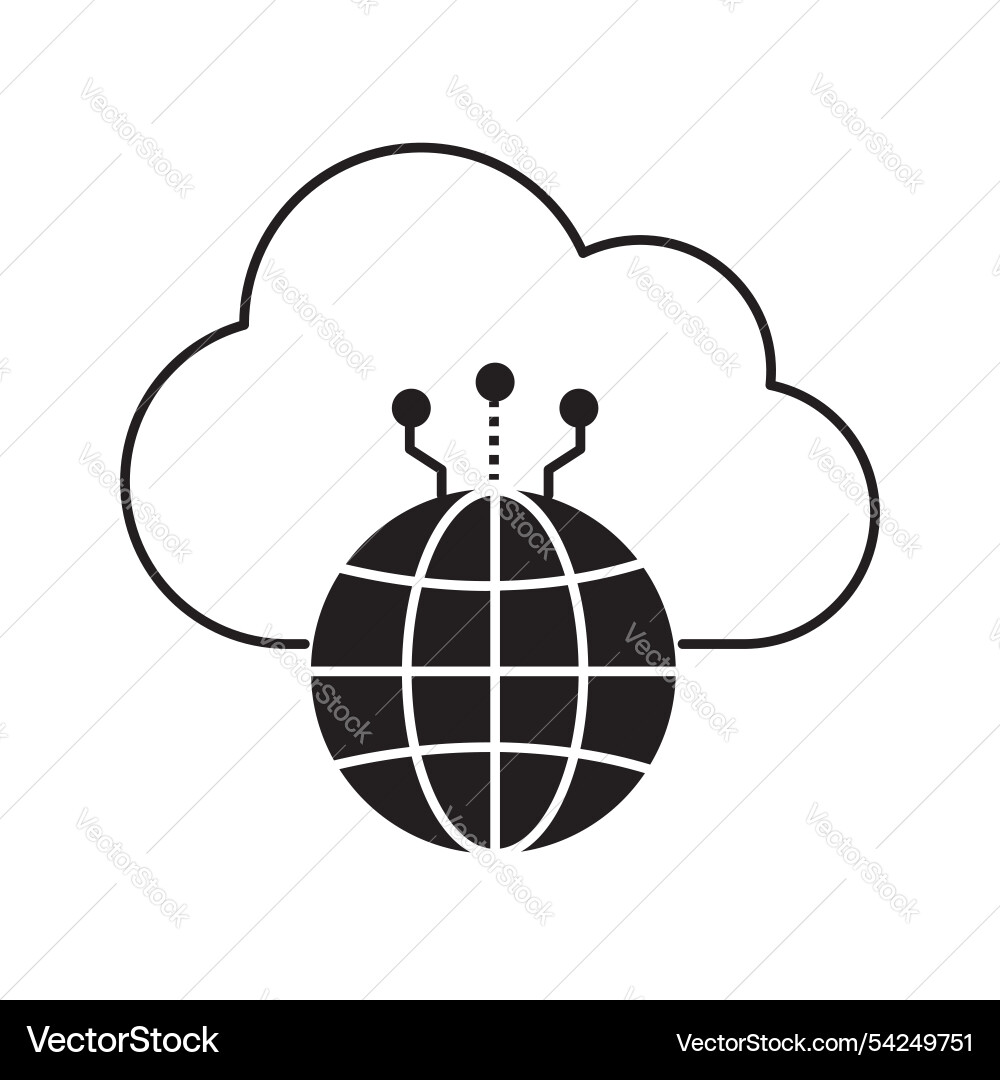 Global ai network and communication systems icon Vector Image