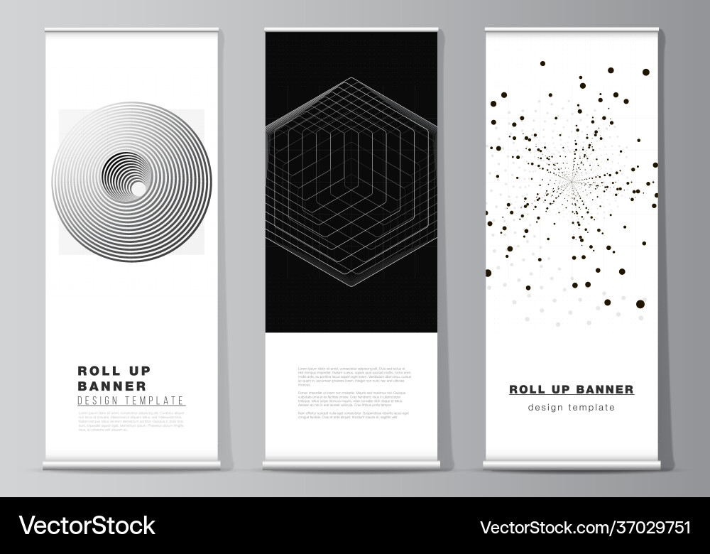 Layout roll up design templates Layout roll up design templates vector image