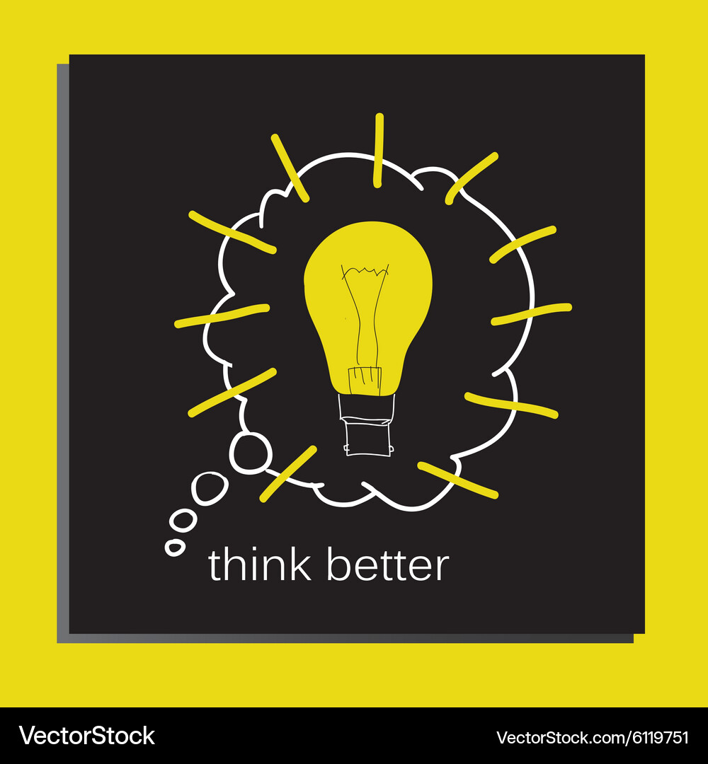 Light bulb idea with text Vector Image