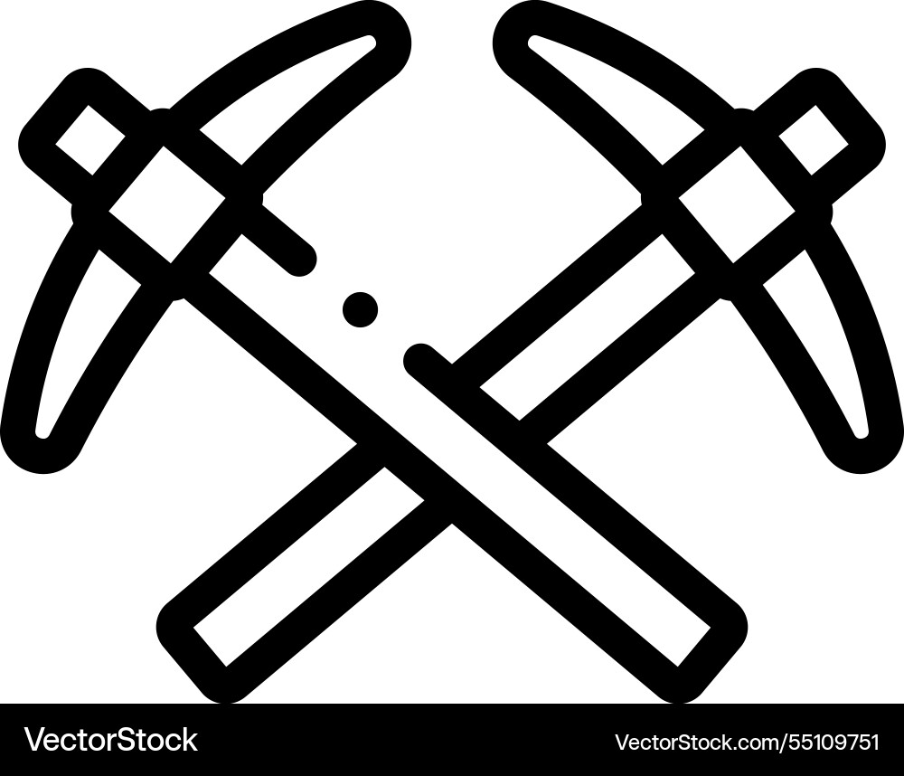 Mining icon thin linear style design isolated Mining icon thin linear style design isolated vector image