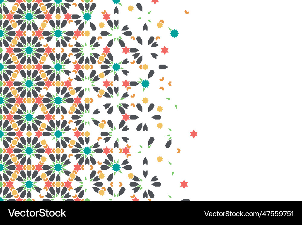 Mosaic gradient design in authentic arabian style Mosaic gradient design in authentic arabian style vector image