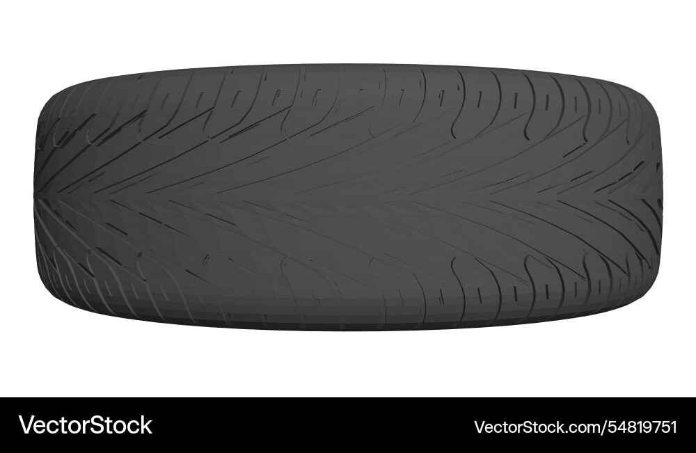 Polygonal model of a car tire from black lines Vector Image