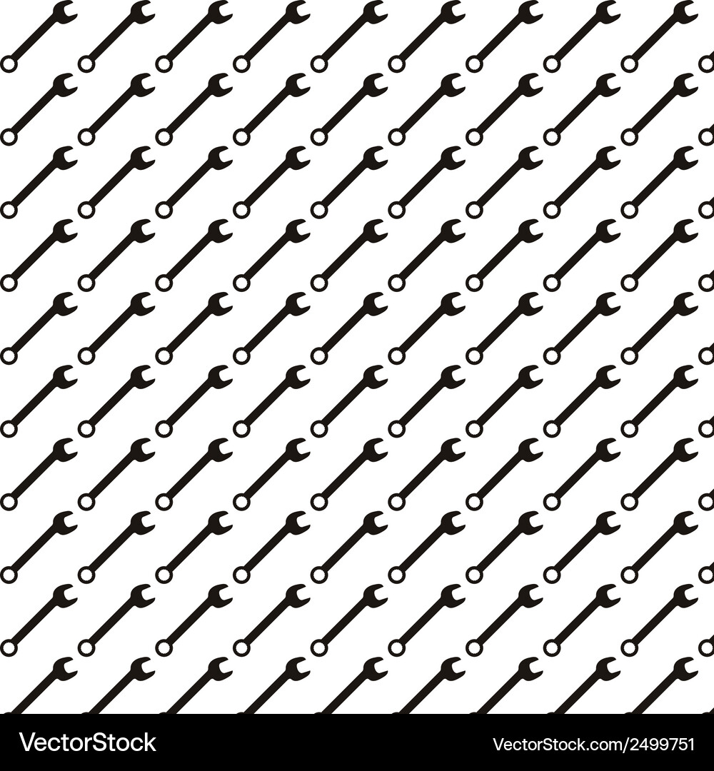 Seamless pattern background of adjustable wrench Vector Image