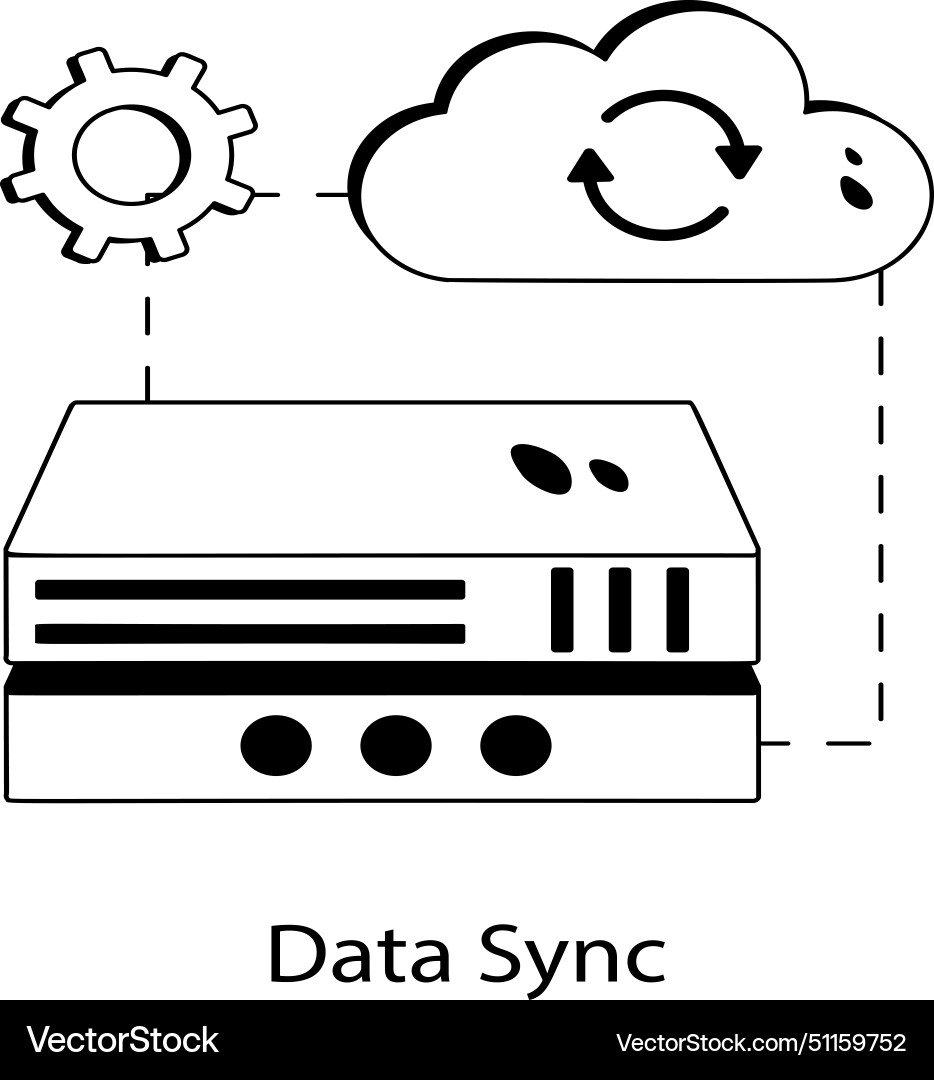Data sync vector image
