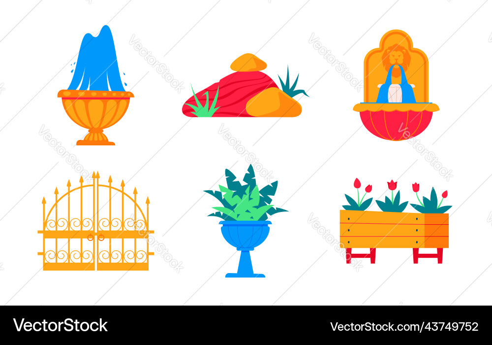 Elements of urban architecture - flat design style Elements of urban architecture - flat design style vector image