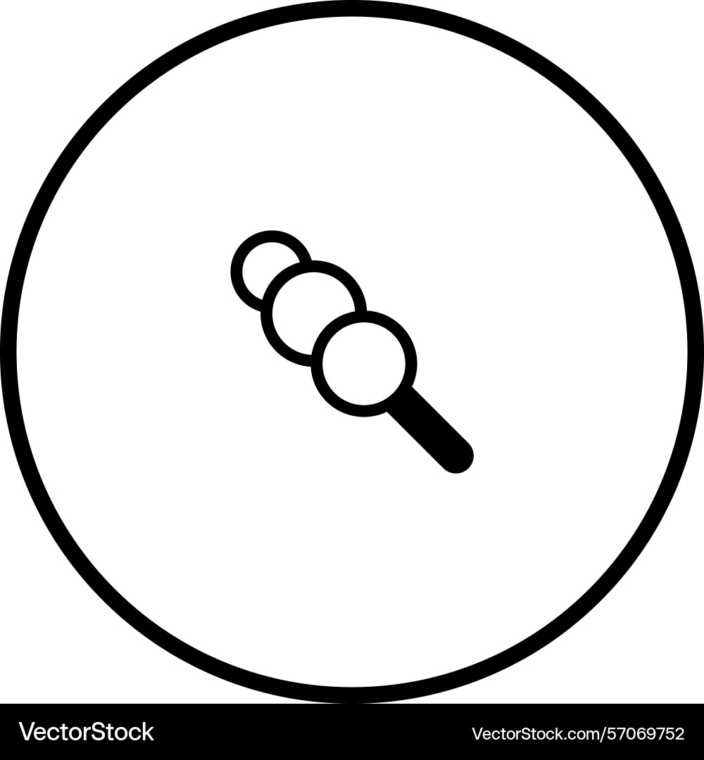 Minimalist dango icon a simple and elegant Vector Image