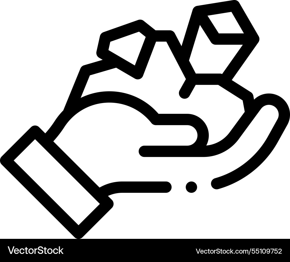 Mining icon thin linear style design isolated Mining icon thin linear style design isolated vector image