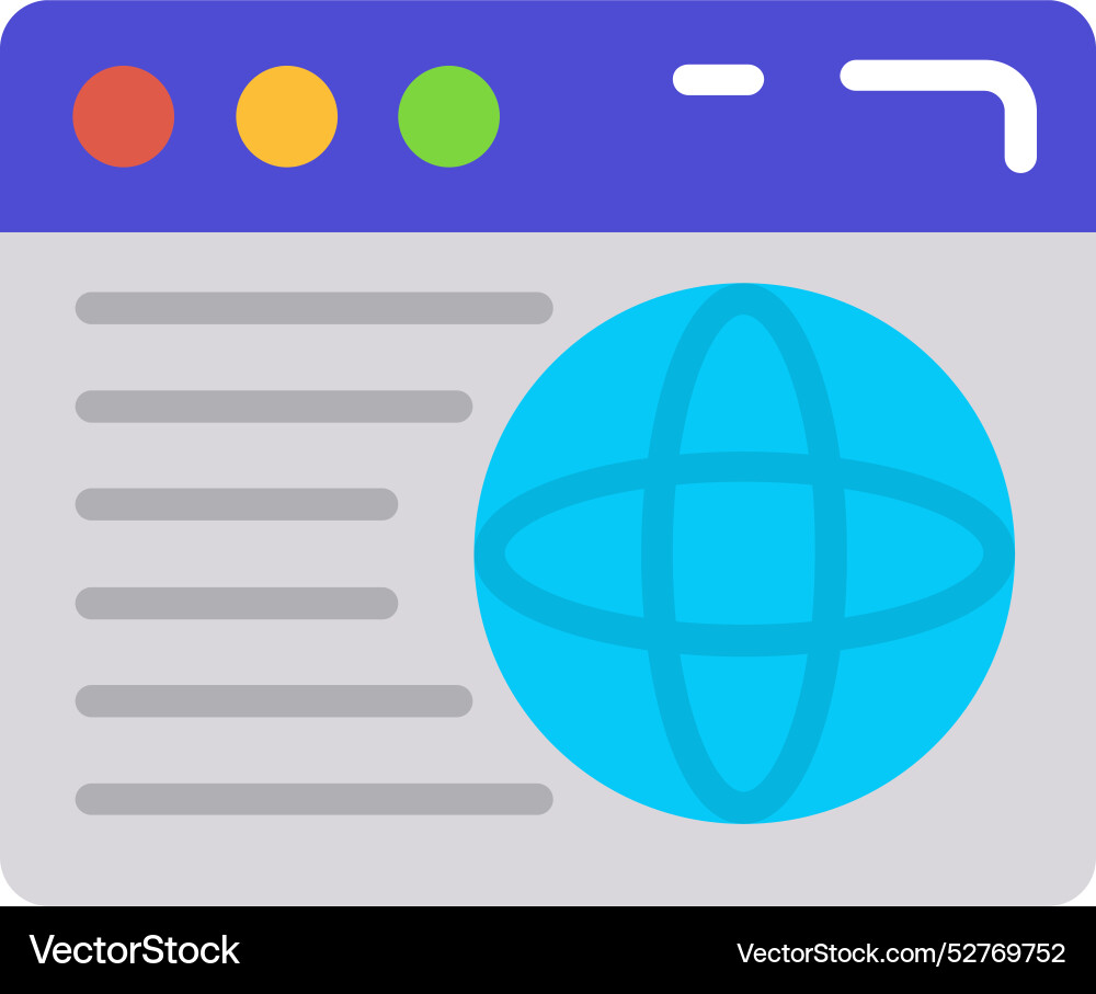 Web browser icon design vector image