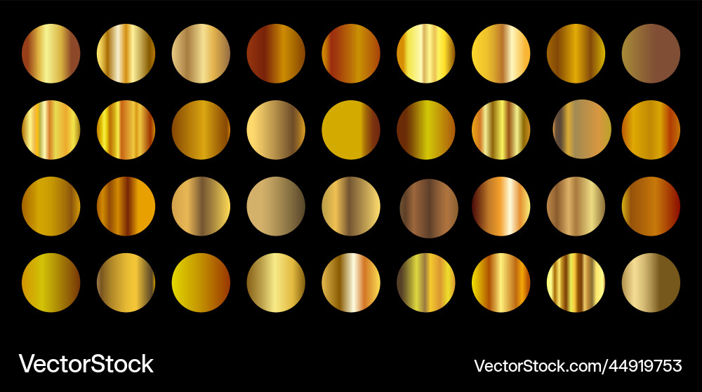 Gold gradient set background icon texture Gold gradient set background icon texture vector image