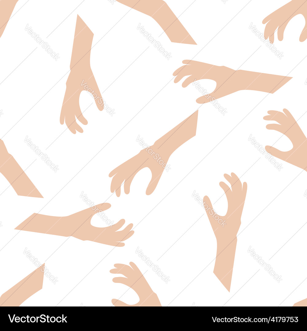 Hand Pattern - Seamless Texture Vector Image