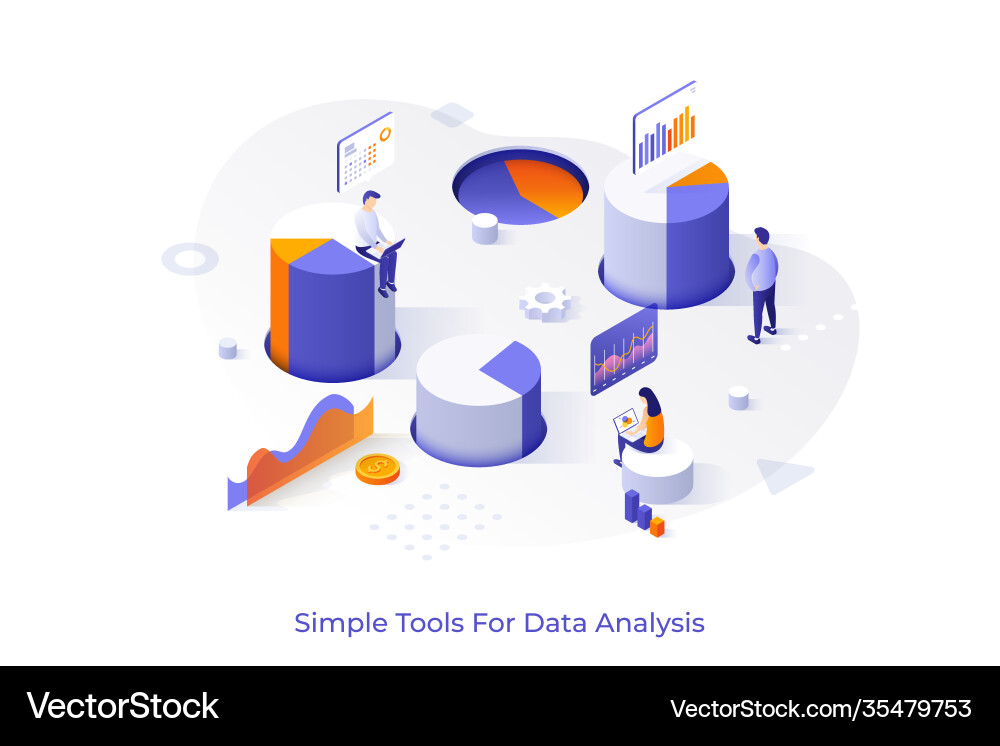 Isometric concept Isometric concept vector image
