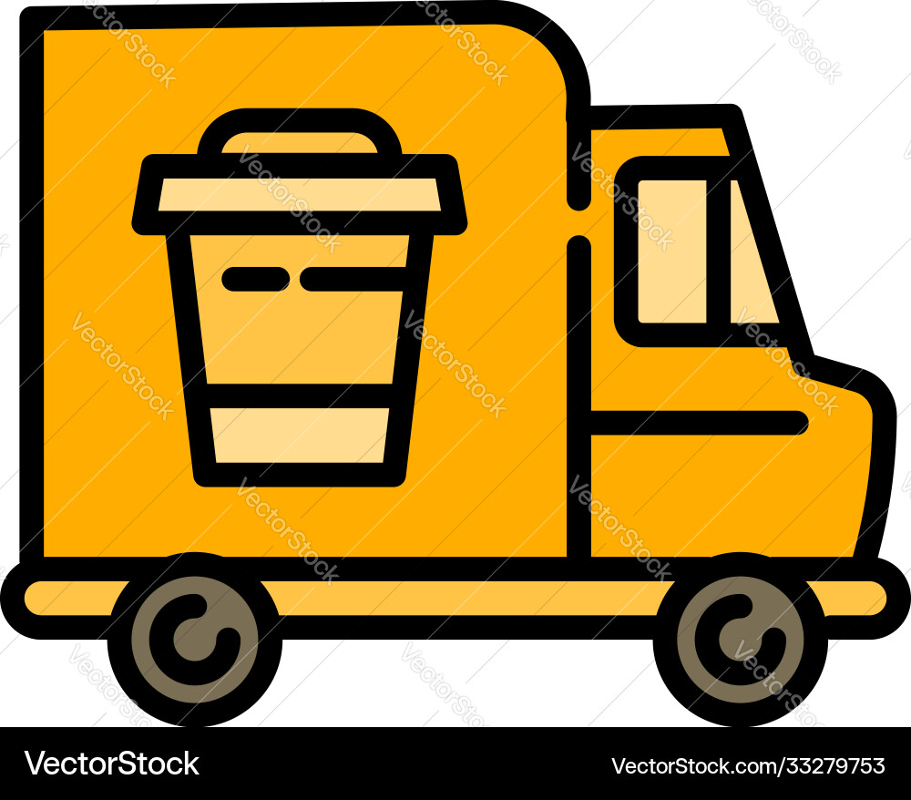 Kaffee Tasse LKW-Ikone Umriss Stil Kaffee Tasse LKW-Ikone Umriss Stil vektorbild