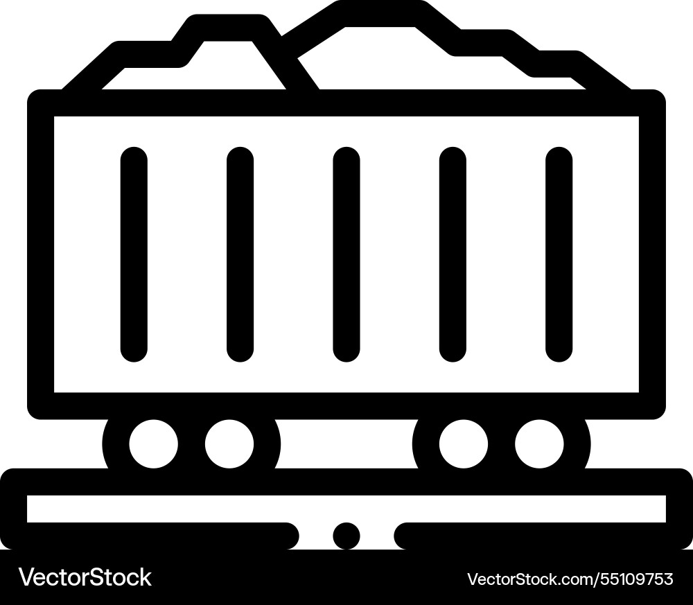 Mining icon thin linear style design isolated Mining icon thin linear style design isolated vector image