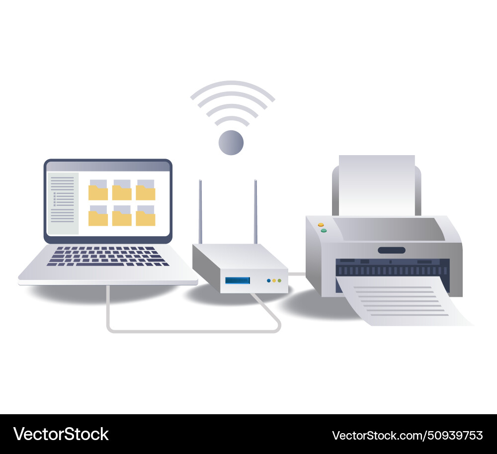 Tathering system for computer networks print Tathering system for computer networks print vector image