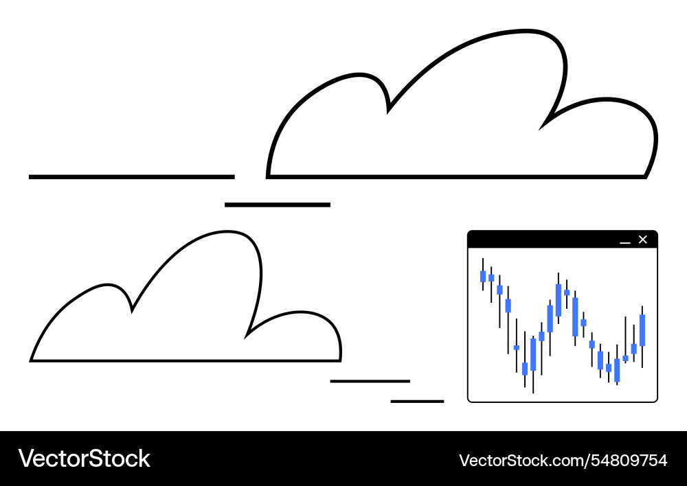 Cloud computing concept with real-time stock Vector Image