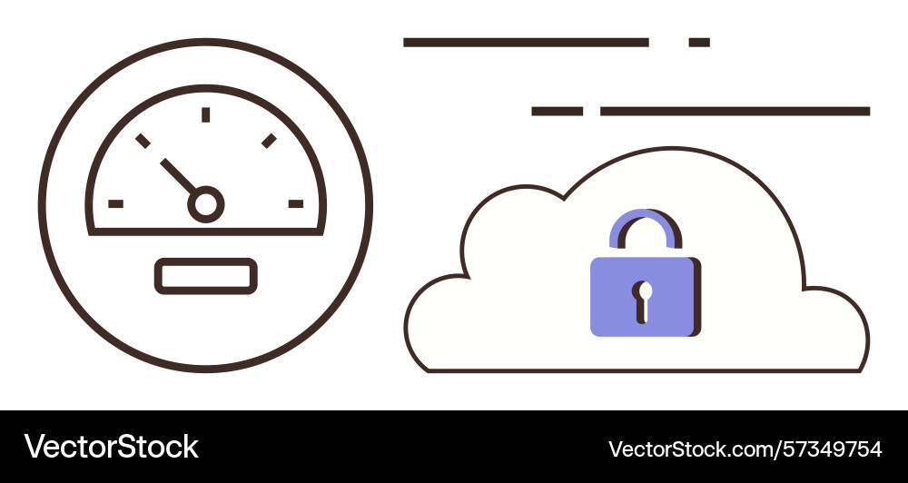 Data security and performance monitoring in cloud Data security and performance monitoring in cloud vector image