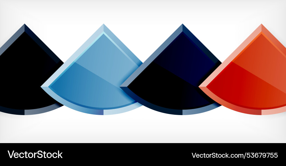 Abstract background - circles and round triangles Vector Image