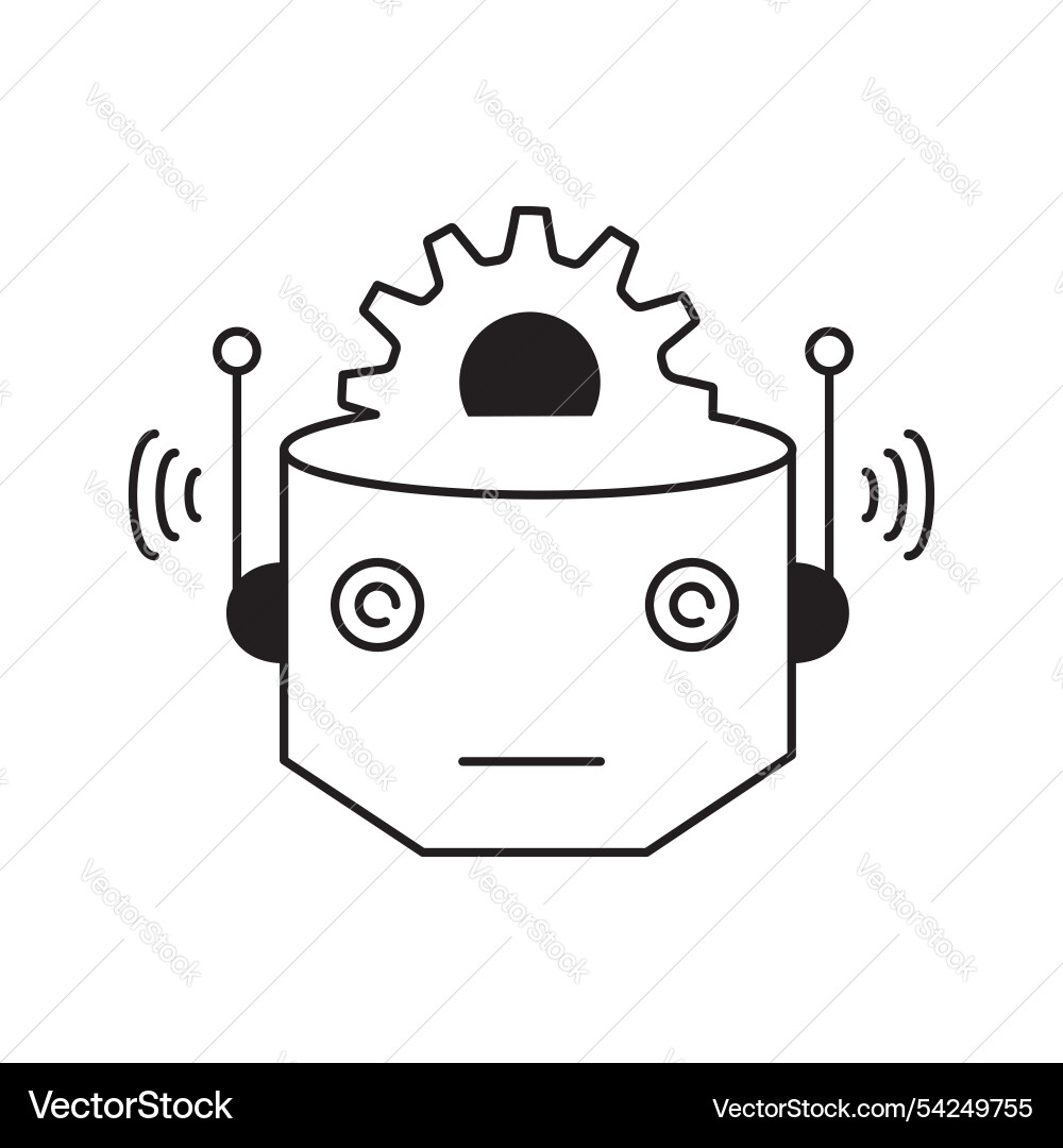 Ai automation robot avatar solutions icon design Vector Image