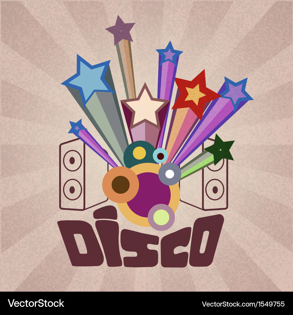 Retro Disco Background Royalty Free Vector Image