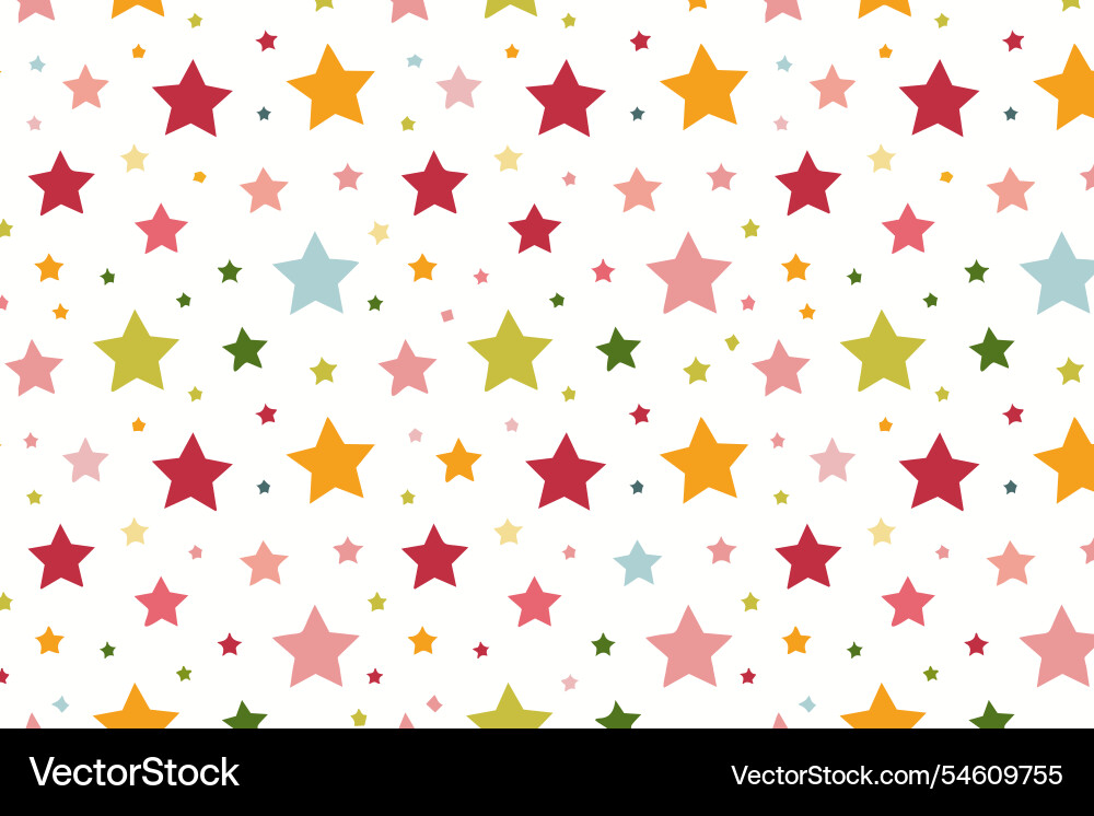 Seamless pattern with multicolored stars Seamless pattern with multicolored stars vector image