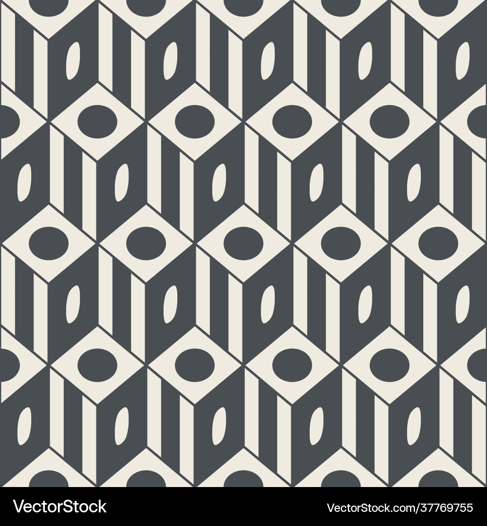 Simple geometric seamless pattern in flat style vector image