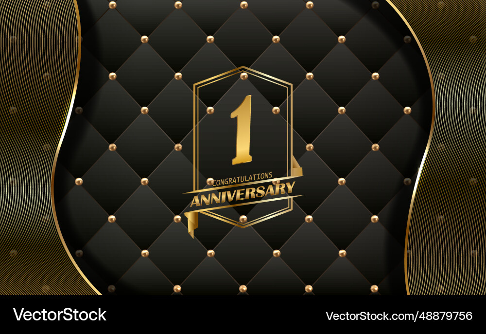 1 Jahr Jubiläums-Logo 1 Jahr Jubiläums-Logo vektorbild