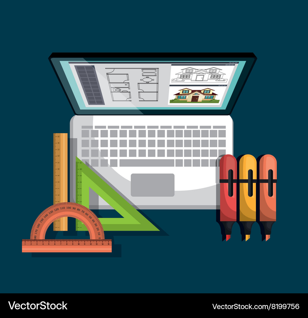 Architecture project design Vector Image