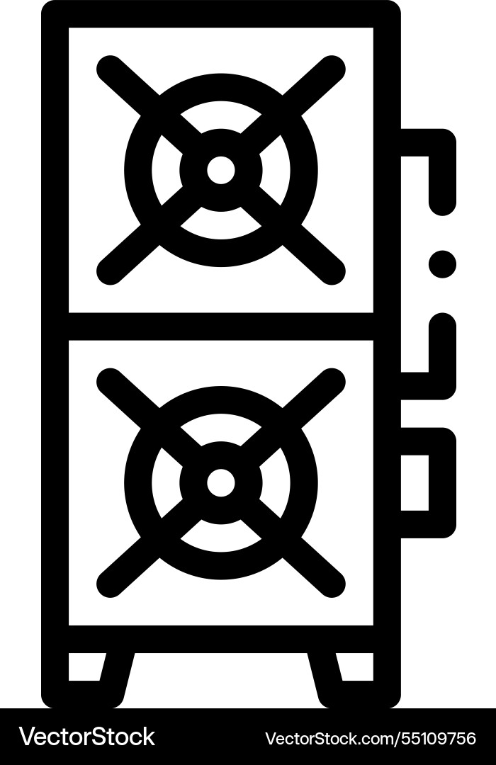 Mining icon thin linear style design isolated vector image