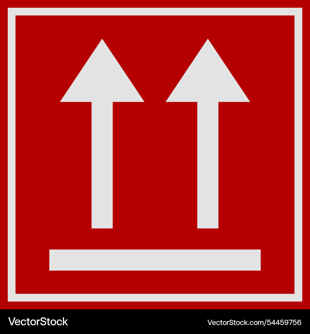 This way up correct orientation indicator This way up correct orientation indicator Vector Image
