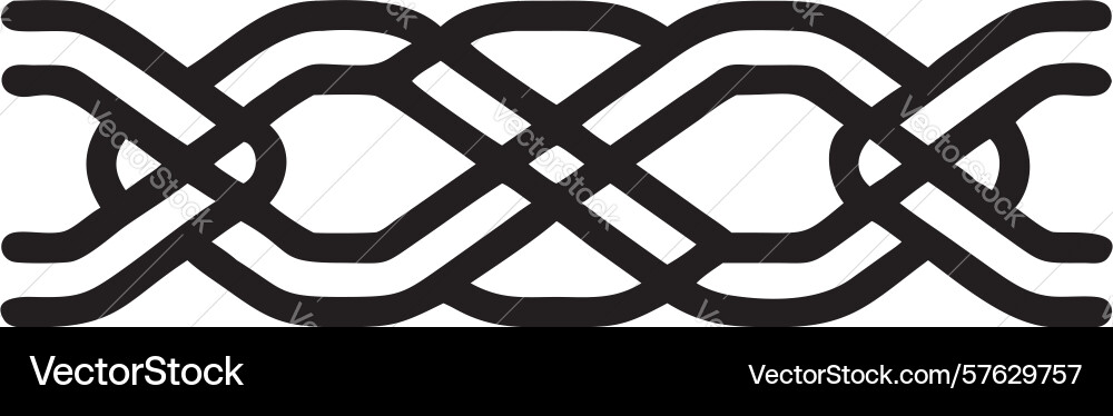 Abstract woven intertwined pattern - complex Vector Image