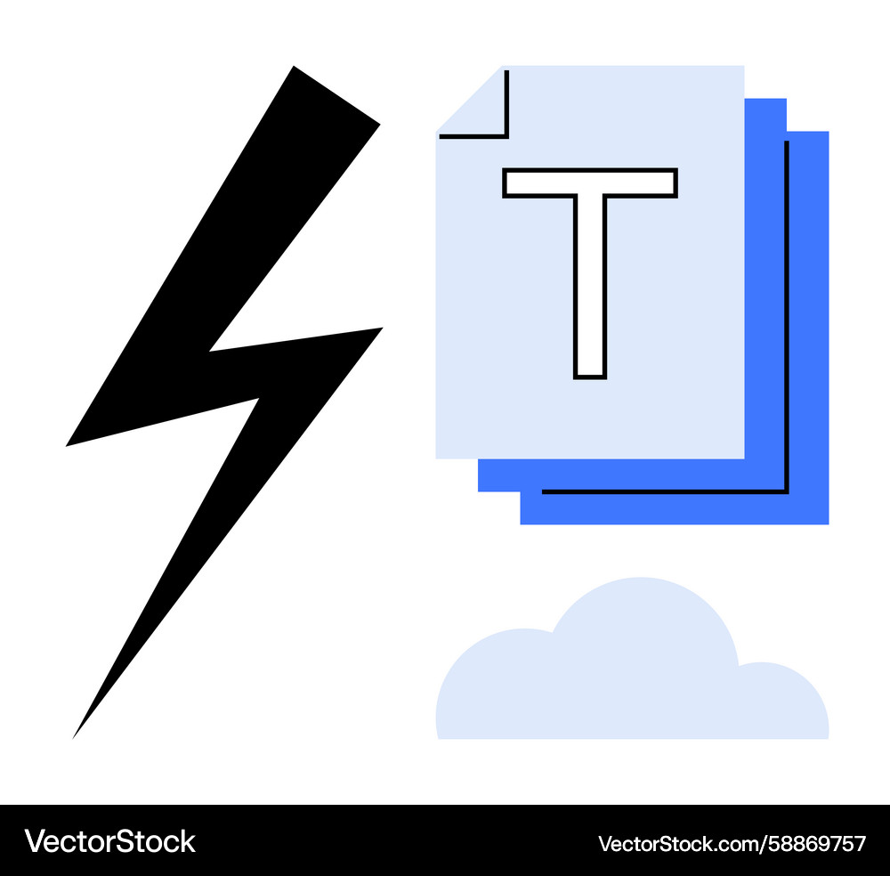 Cloud Computing & Data Speed Vector Image