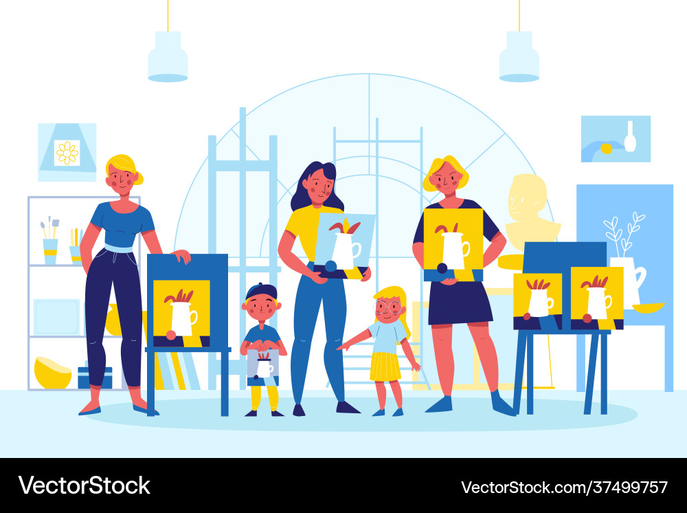 Creative artist professions background vector image