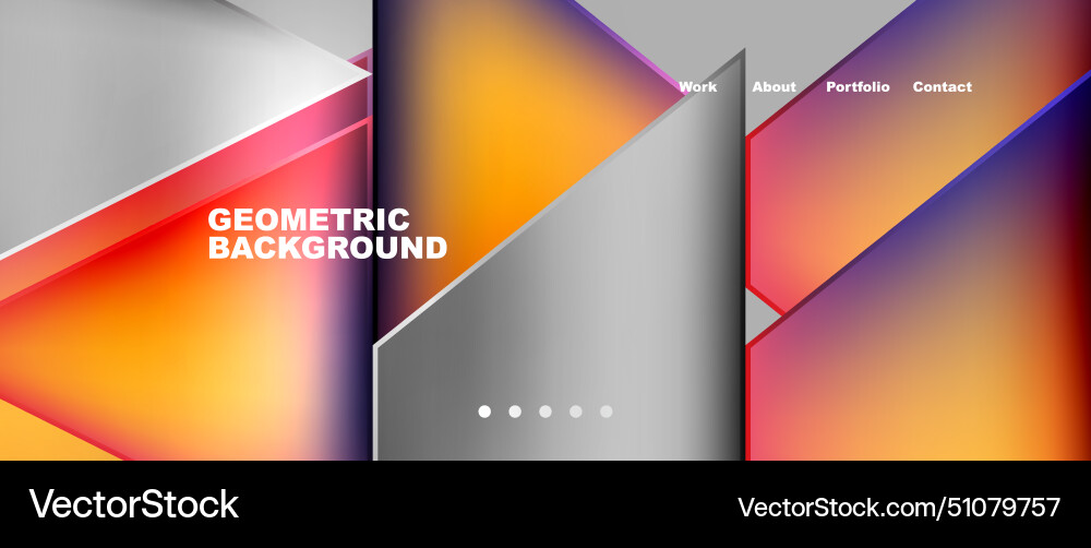 Geometric background with colorful triangles Vector Image