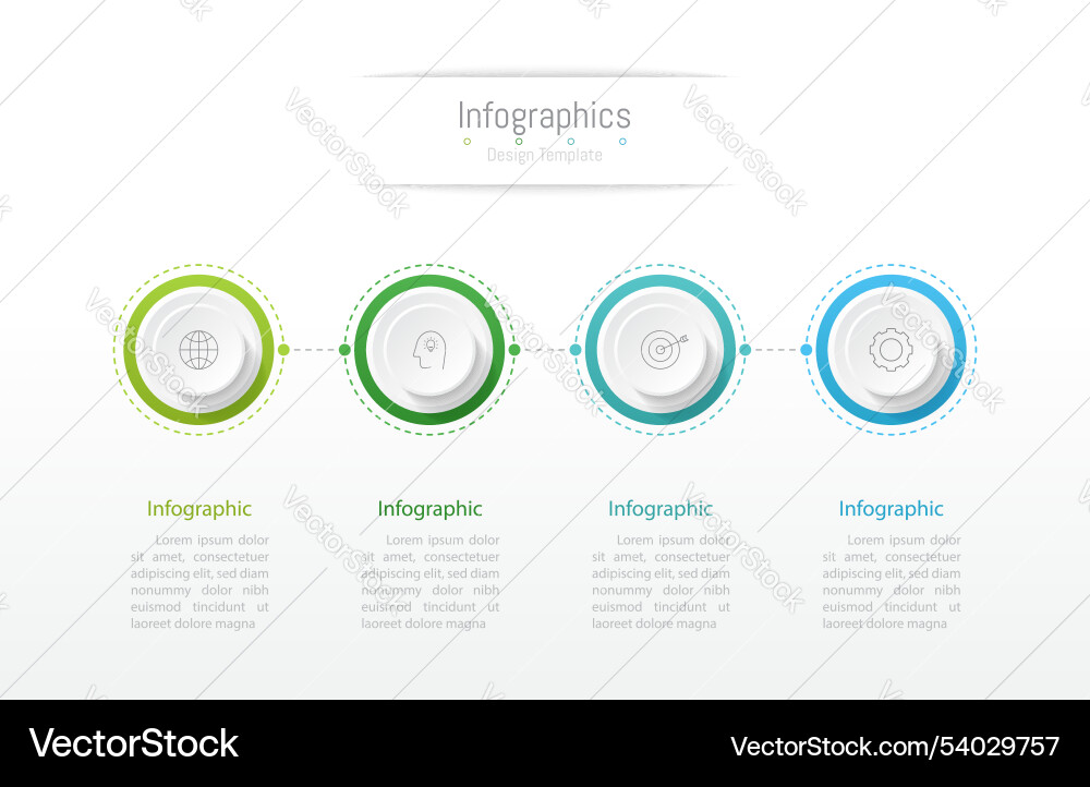 Infographic 4 options design element Infographic 4 options design element vector image