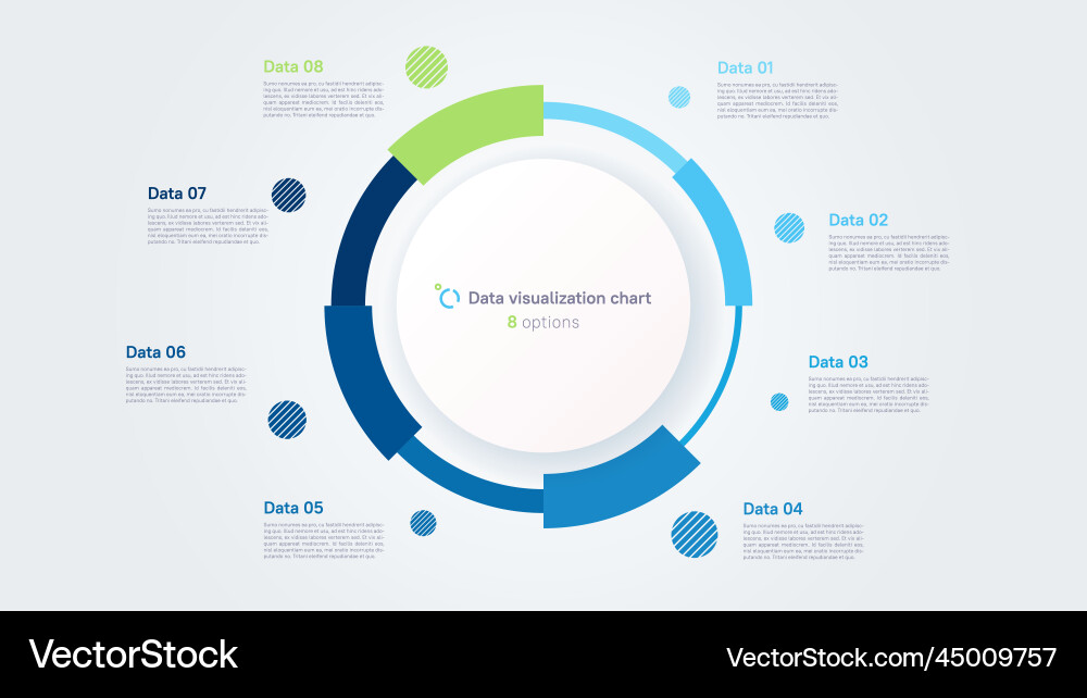 Pie chart infographic template in the form Pie chart infographic template in the form vector image