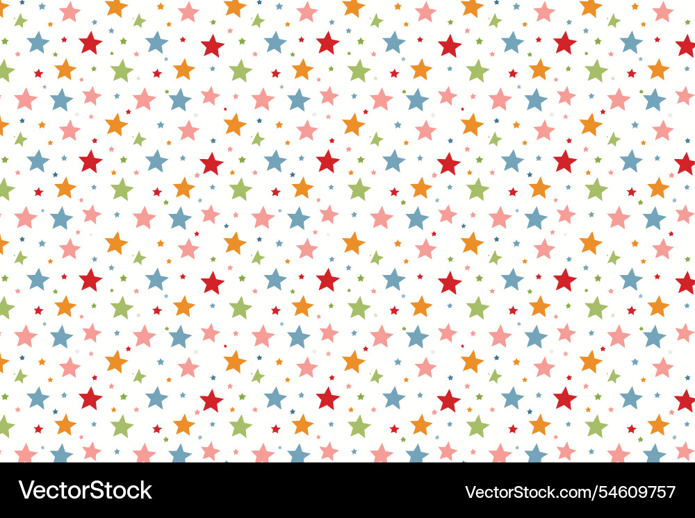 Seamless pattern with multicolored stars Seamless pattern with multicolored stars vector image