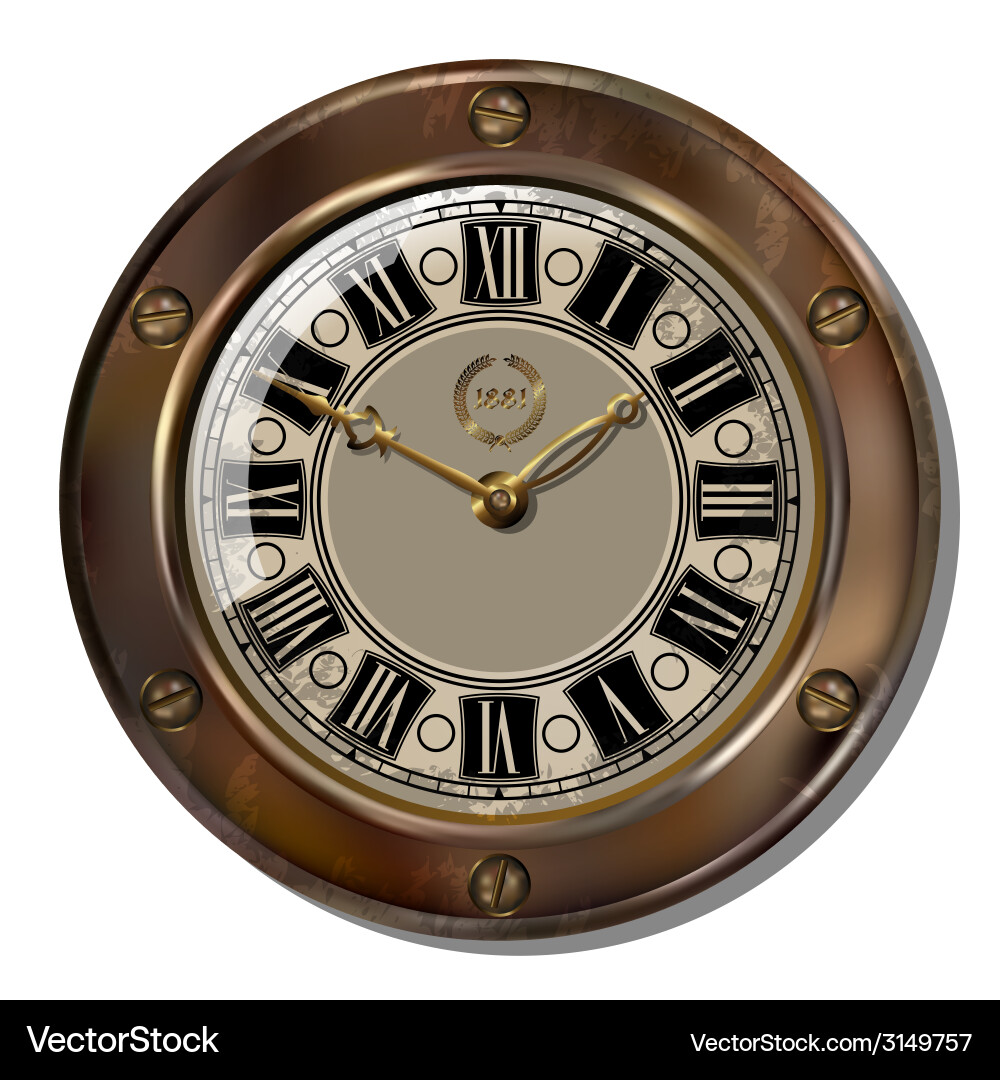 Steampunk Clock Mechanism vector image