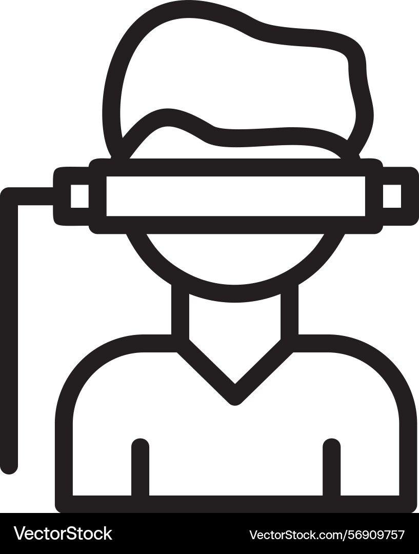 Virtual reality linear style icon design Vector Image