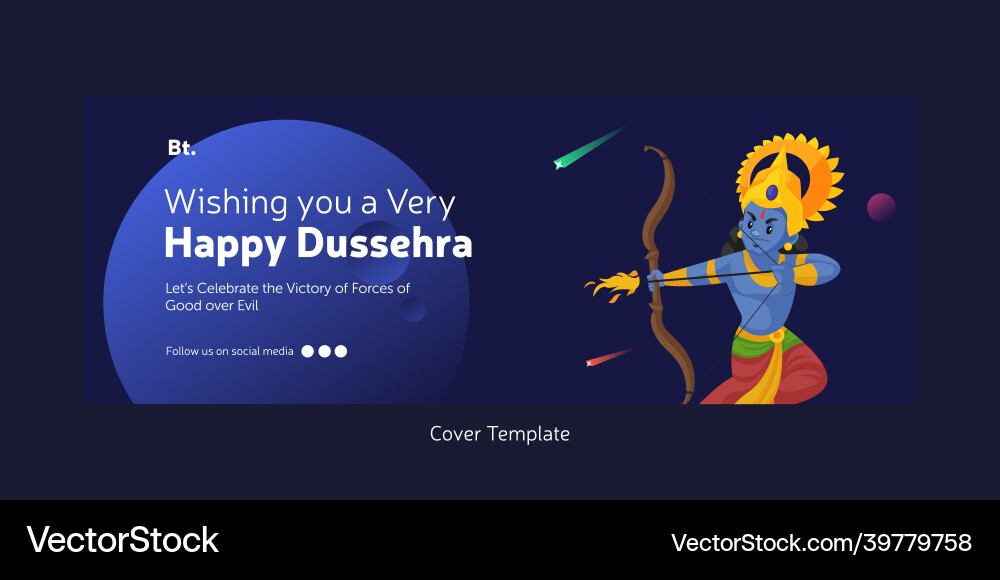 Cover page of happy dussehra Cover page of happy dussehra vector image