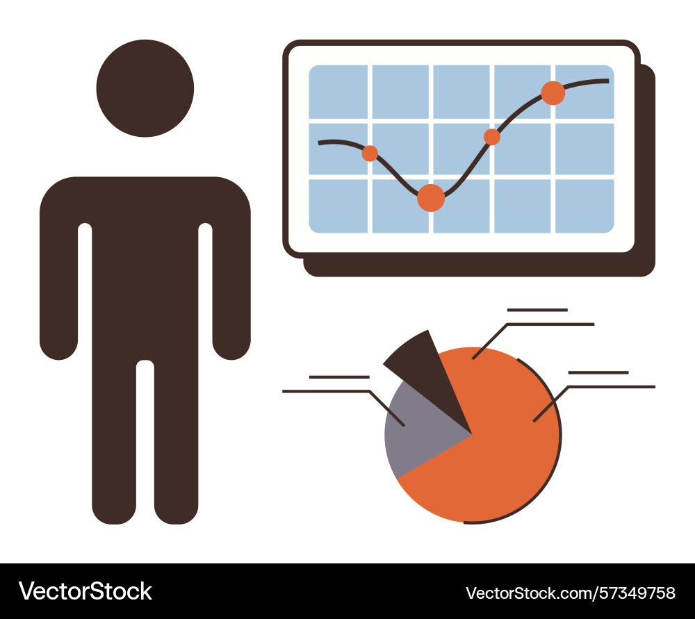 Data analysis with charts and figures representing Data analysis with charts and figures representing vector image